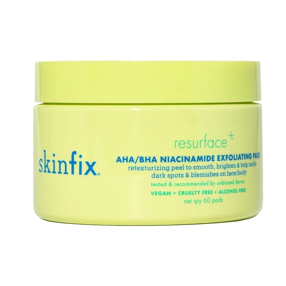 Skinfix Resurface+ AHA/BHA Niacinamide Exfoliating Pads 60 pads